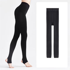 Women's Velvet Knee High Socks - Solid Color Elastic Tights