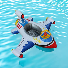 Inflatable Airplane Swimming Ring Float with Steering Wheel