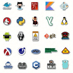 50pcs Waterproof Vinyl Stickers for Water Bottles Laptops Phones
