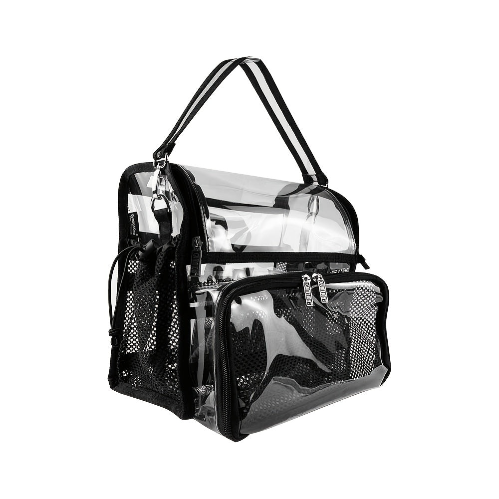 Clear PVC Makeup Artist Set Bag with Brush Holder