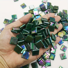 60-Piece Glass Ice Porcelain Jade Mosaic Coaster Decoration Patch