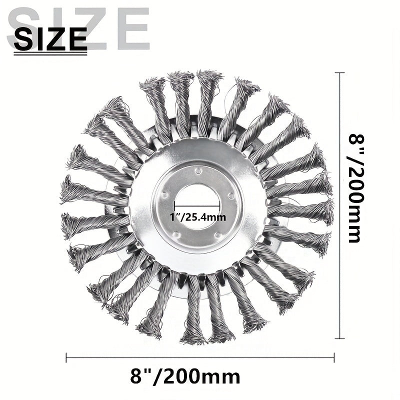 Lawn Trimmer Head Steel Wire Wheel Brush Replacement Part
