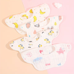 3pcs Baby Bibs Muslin Printing Infant Bib Newborn Burp Cloths