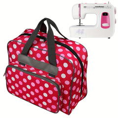 Dot Printed Sewing Machine Bag Waterproof Dustproof Handbag
