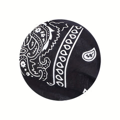 Paisley Print Turban Cap Ramadan Head Wrap Bandana Lace Up Hijab Hat
