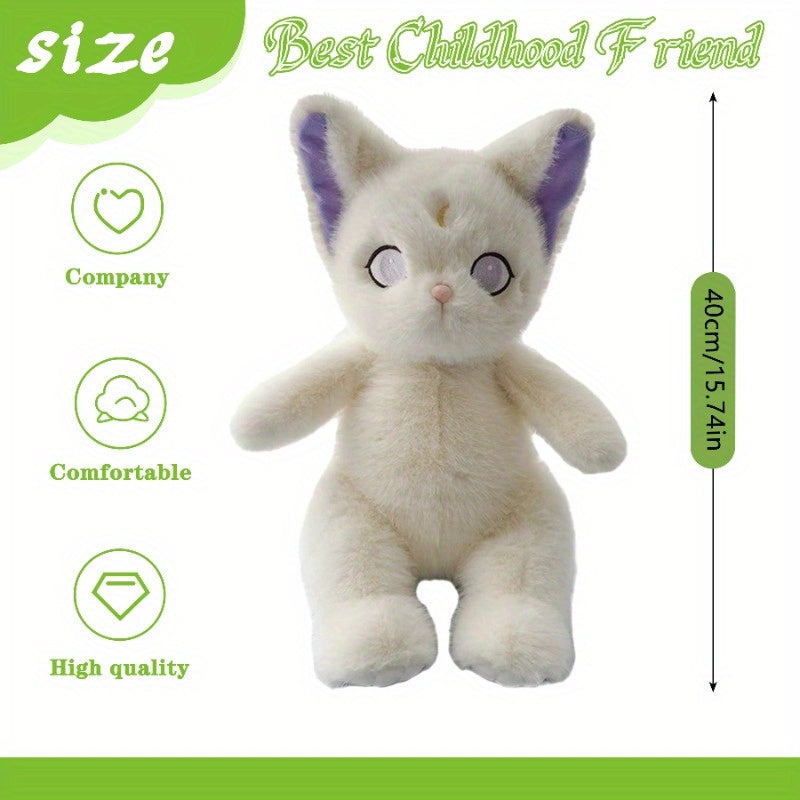 Cartoon Plush Toy Purple Ears Soft Polyester Stuffed Animal Mixed Colors