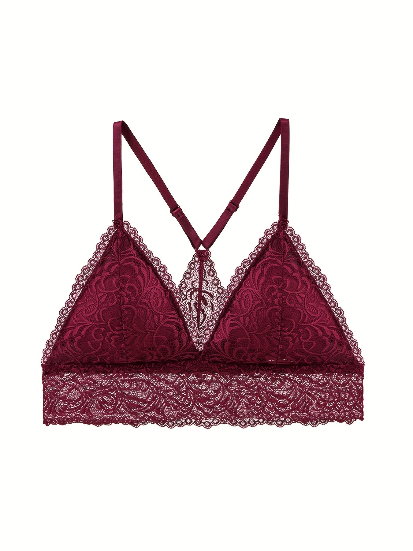 3pcs Lace Camisole Bras Adjustable Straps Multiple Colors