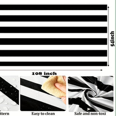 Waterproof Striped Tablecloth for Dining Decor
