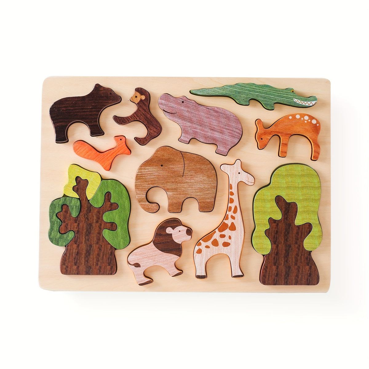 Wooden Forest Animals 3D Puzzle Educational Toy