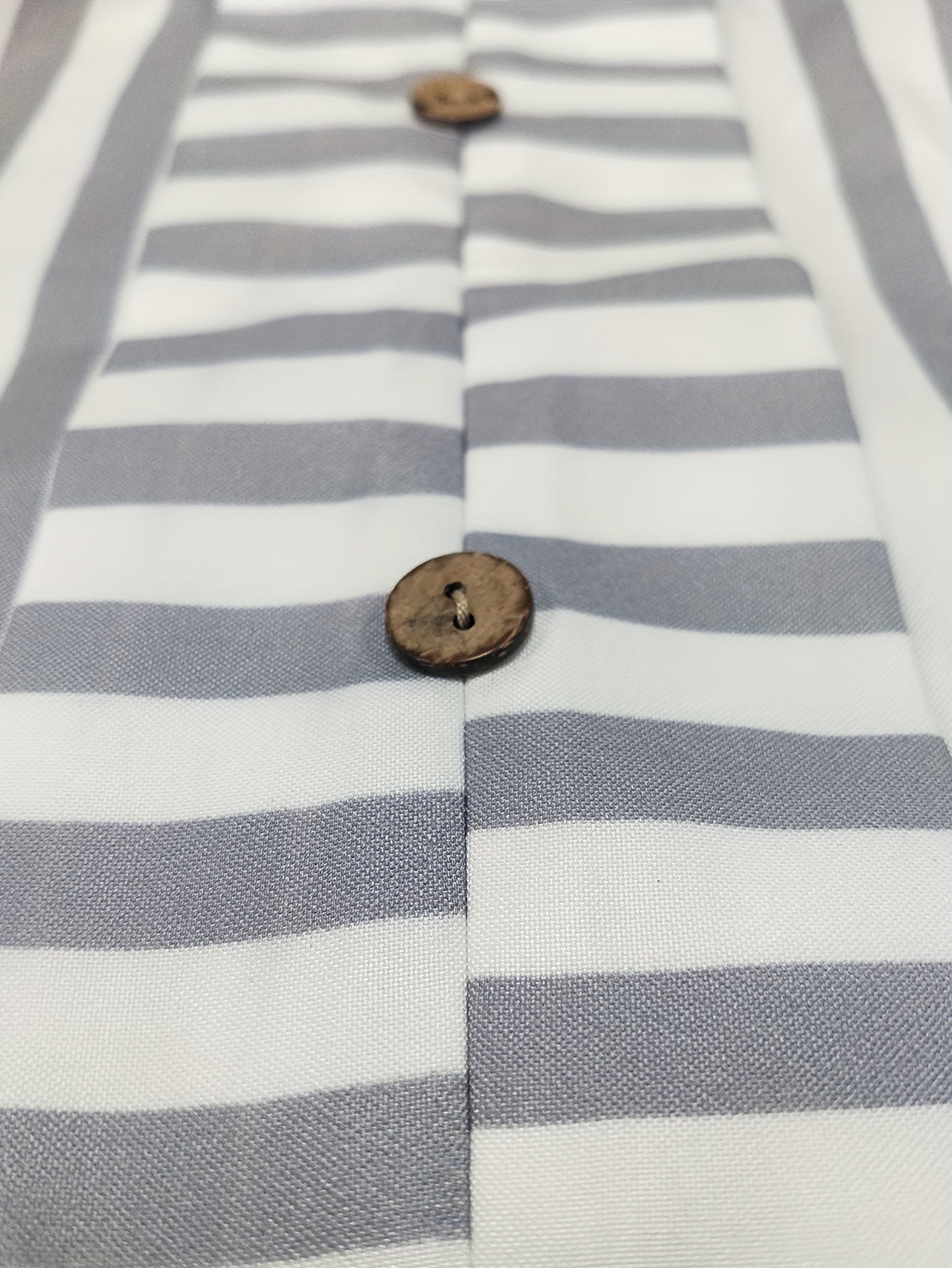  Women's Stripe Print Polo Neck Dress