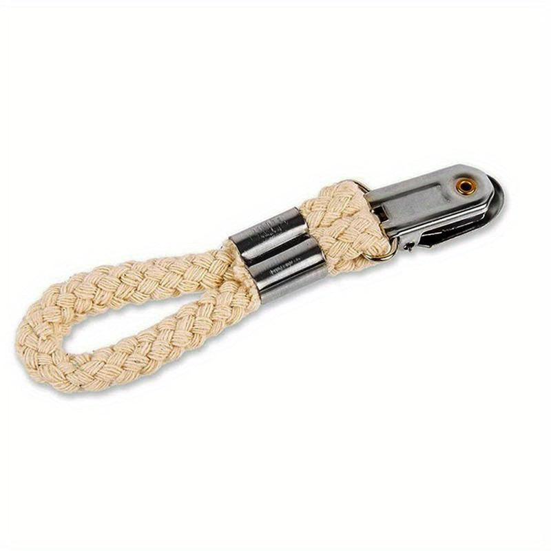 4pcs Woven Cotton Rope Loop Towel Clip Bathroom Towel Hangers