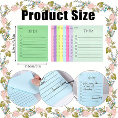 9pcs Multicolor Fluorescent Sticky Notes Adhesive Strong Sticky Notes Creative