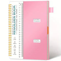 Ruled Spiral Notebook 200 Pages 7x10 w/ Pocket Dividers Ruler