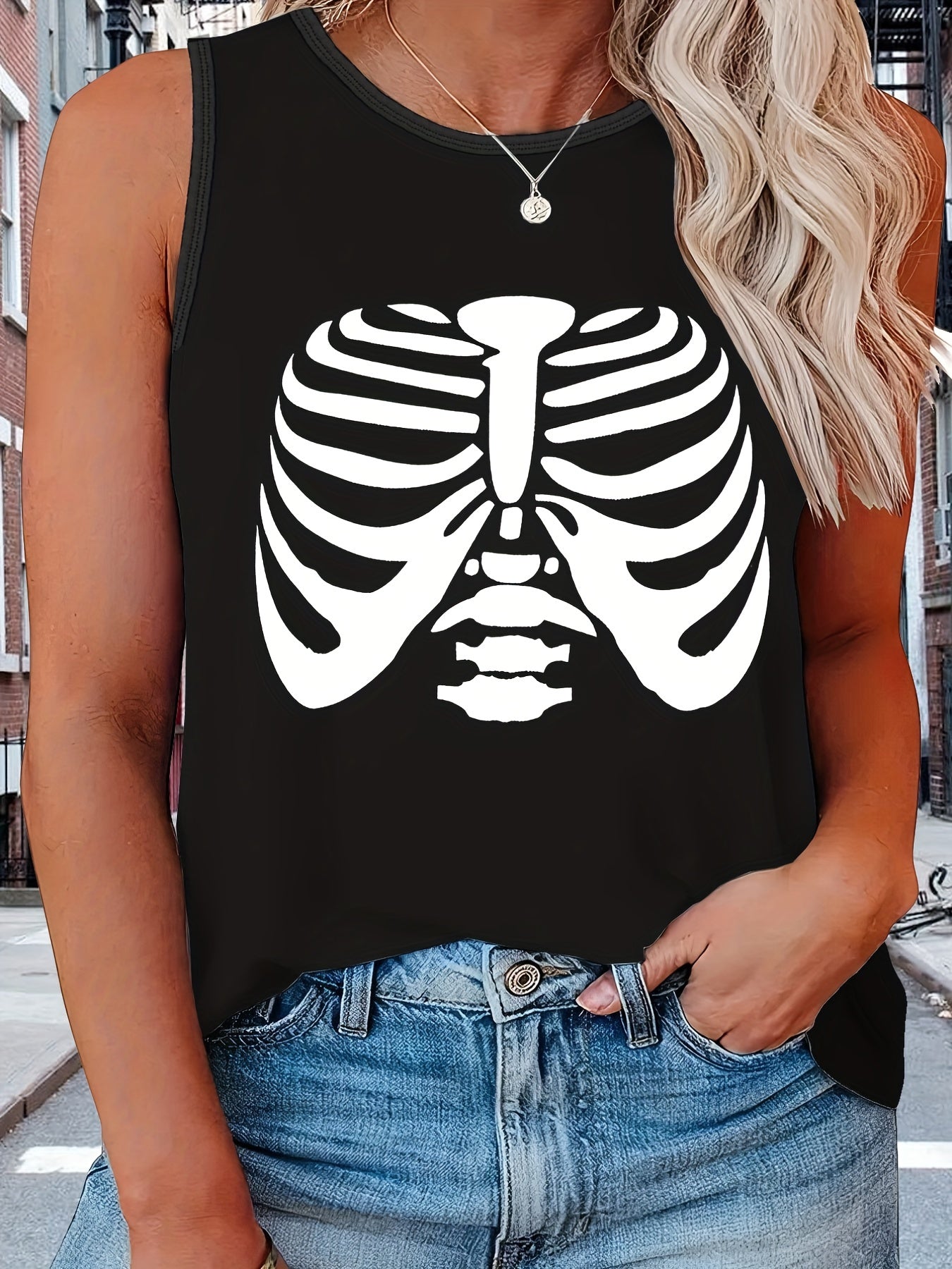  Graphic Print Tank Top for Women