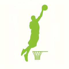 Luminescent Green Basketball Player Switch Sticker Home Decor