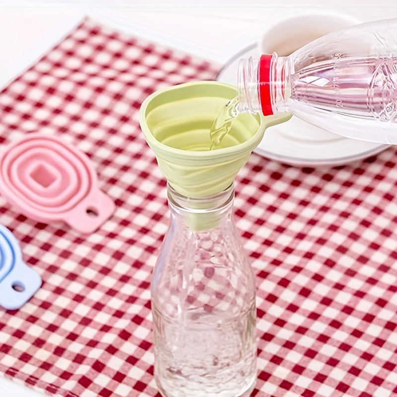 3pcs Mini Silicone Collapsible Funnels Kitchen Gadgets Accessories