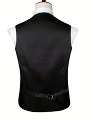 Men's Slim Fit Solid Suit Vest - Business Formal Vest