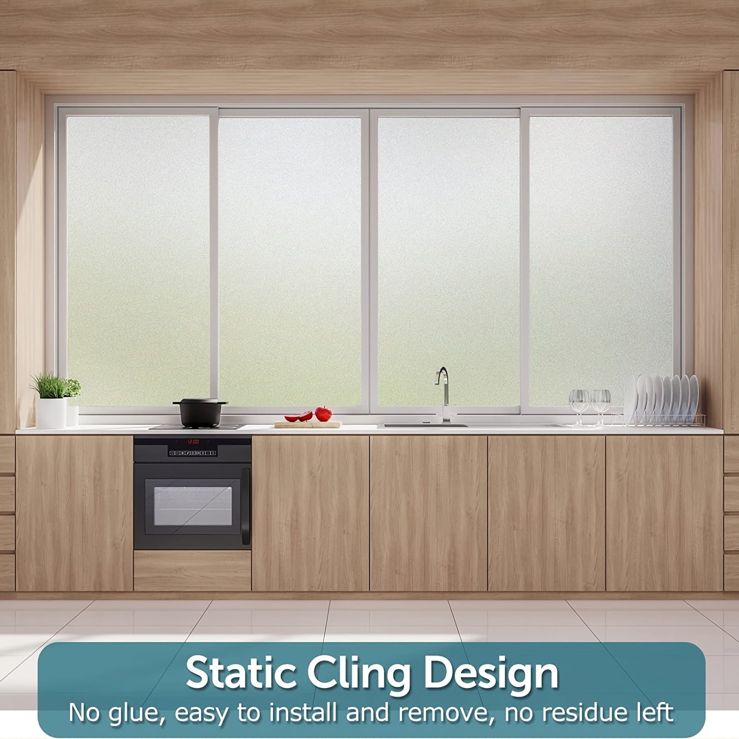 Sun UV Blocking Window Privacy Film Frosted Glass Sticker