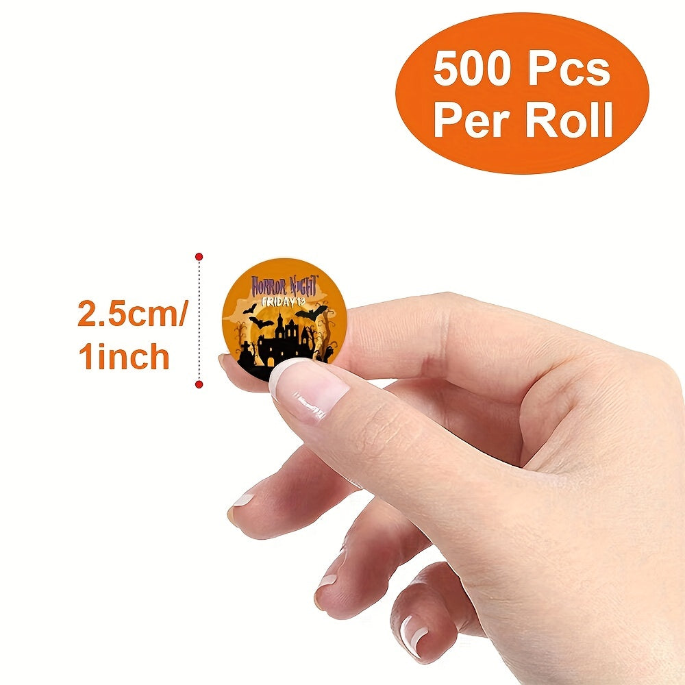 500pcs Halloween Stickers Pumpkin Ghost Skull Label Stickers