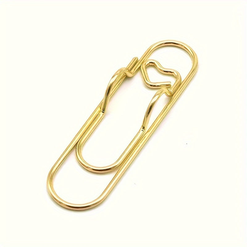 10pcs Metal Pen Clips Notebook Paper Clips Stationery Tools