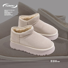 HUANQIU Women's Plush Winter Snow Boots