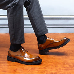 Men's Leather Non slip Oxford Dress Shoes Derby Comfortable Formal Shoes