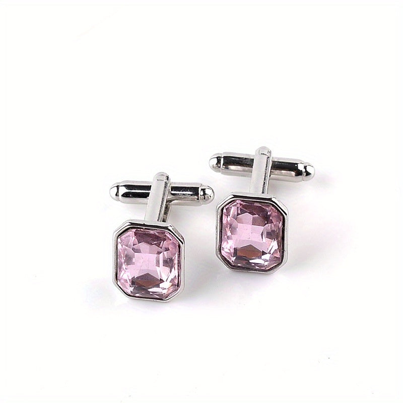 Rhinestone Cufflinks Suit Button Shirt Studs