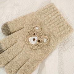 Winter Cartoon Bear Kids Gloves for Boys and Girls