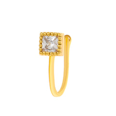 Men's Golden Nose Stud Set With Artificial Diamonds Party Gift