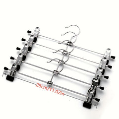 5pcs Metal Pants Clips Stainless Steel Antiskid Portable Scalable