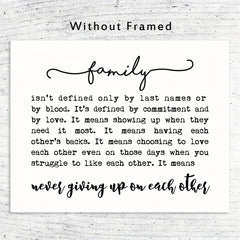 Family Quote Family Wall Decor Family Isn't Defined Adoption Gift