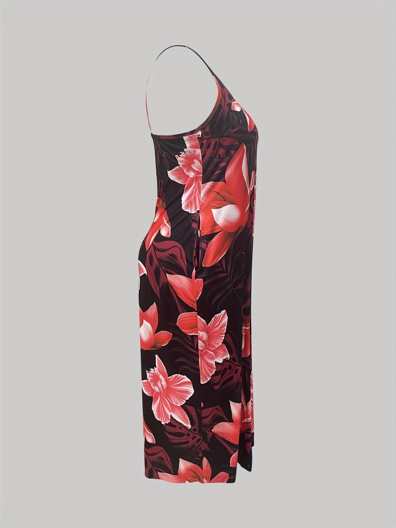 Women's Plus Floral Print Maxi Cami Dress