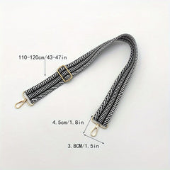 Vintage Geometric Pattern Strap wide Bag Strap Adjustable