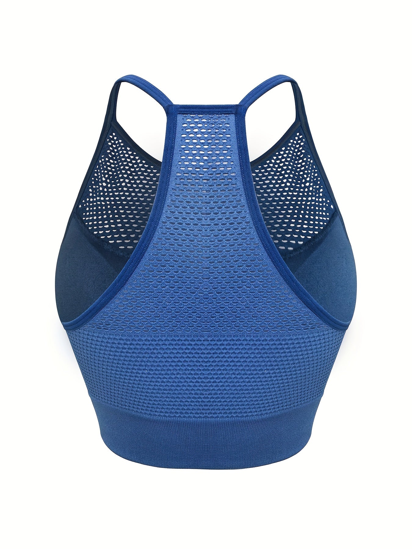  Sports Bra Women's Plus Solid Round Neck Medium Stretch Bra