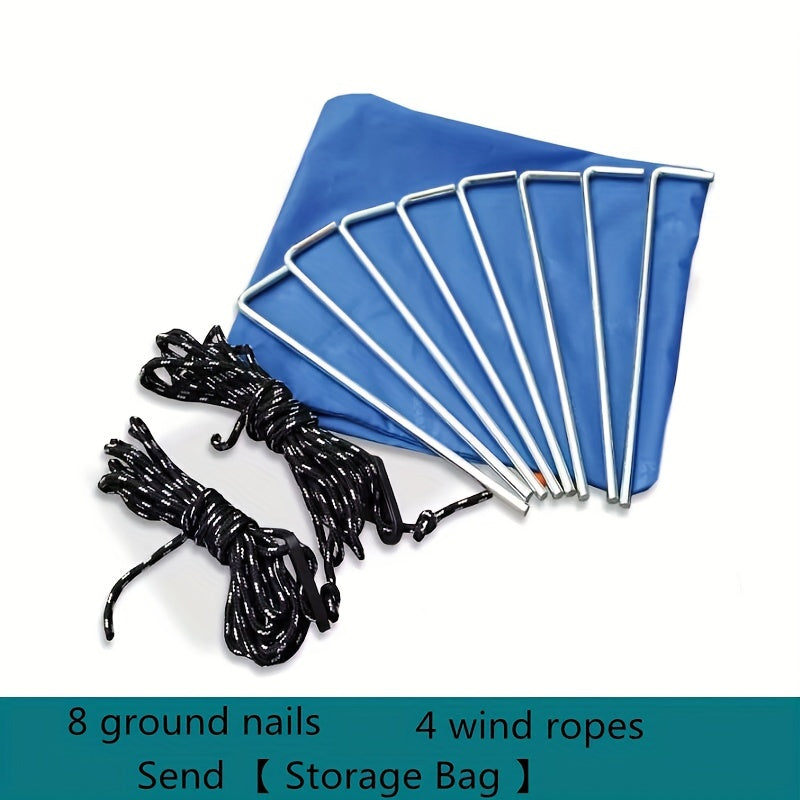 8 Ground Nails & 4 Wind Ropes Camping Accessories