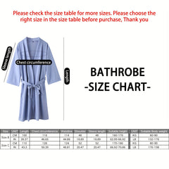 Soft Absorbent Waffle Bathrobe for Couples - Home Hotel Spa Sauna Pajamas