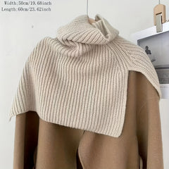 Elasticity Knitted Scarf Warm Outdoor Thick Winter Shawl
