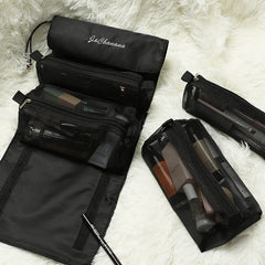 4PCS Women's Cosmetics Bag Mesh Separable Zipper Pouch