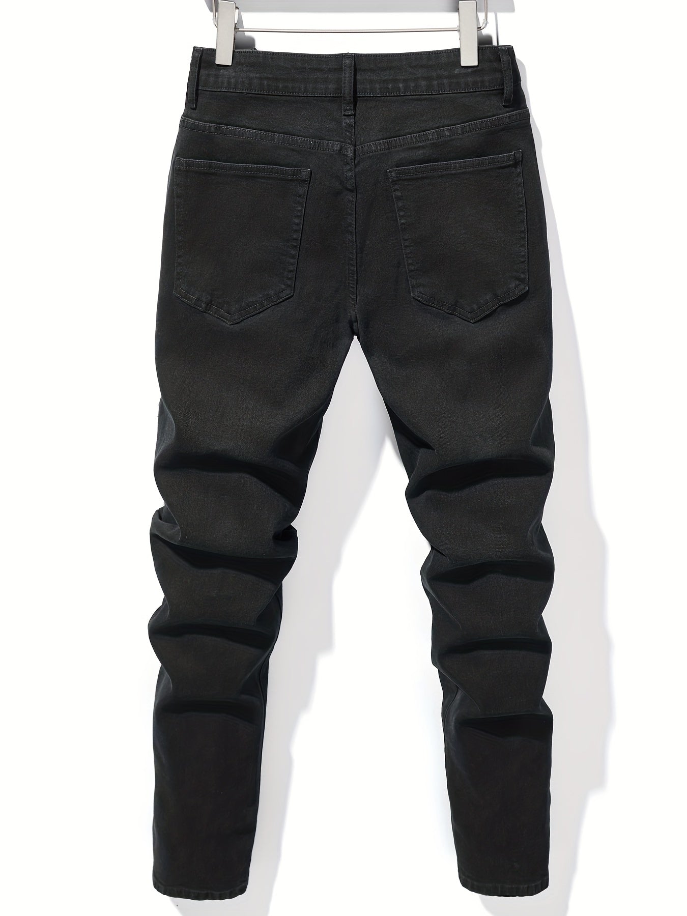 Men's Ripped Slim Fit Denim Jeans With Pockets