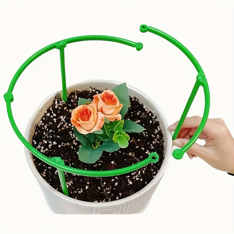 Plant Support Stakes Half Round Cage Holder for Flower Pot Climbing Trellis