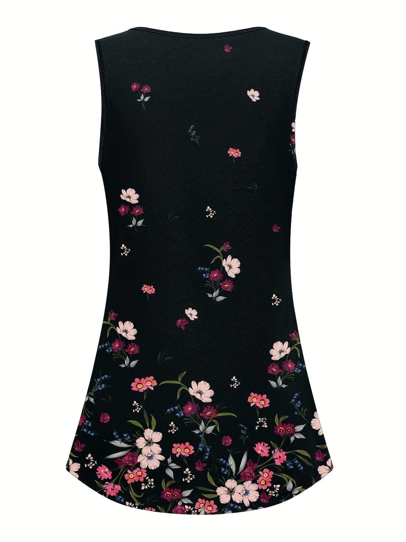  Floral Print Ruched Tank Top