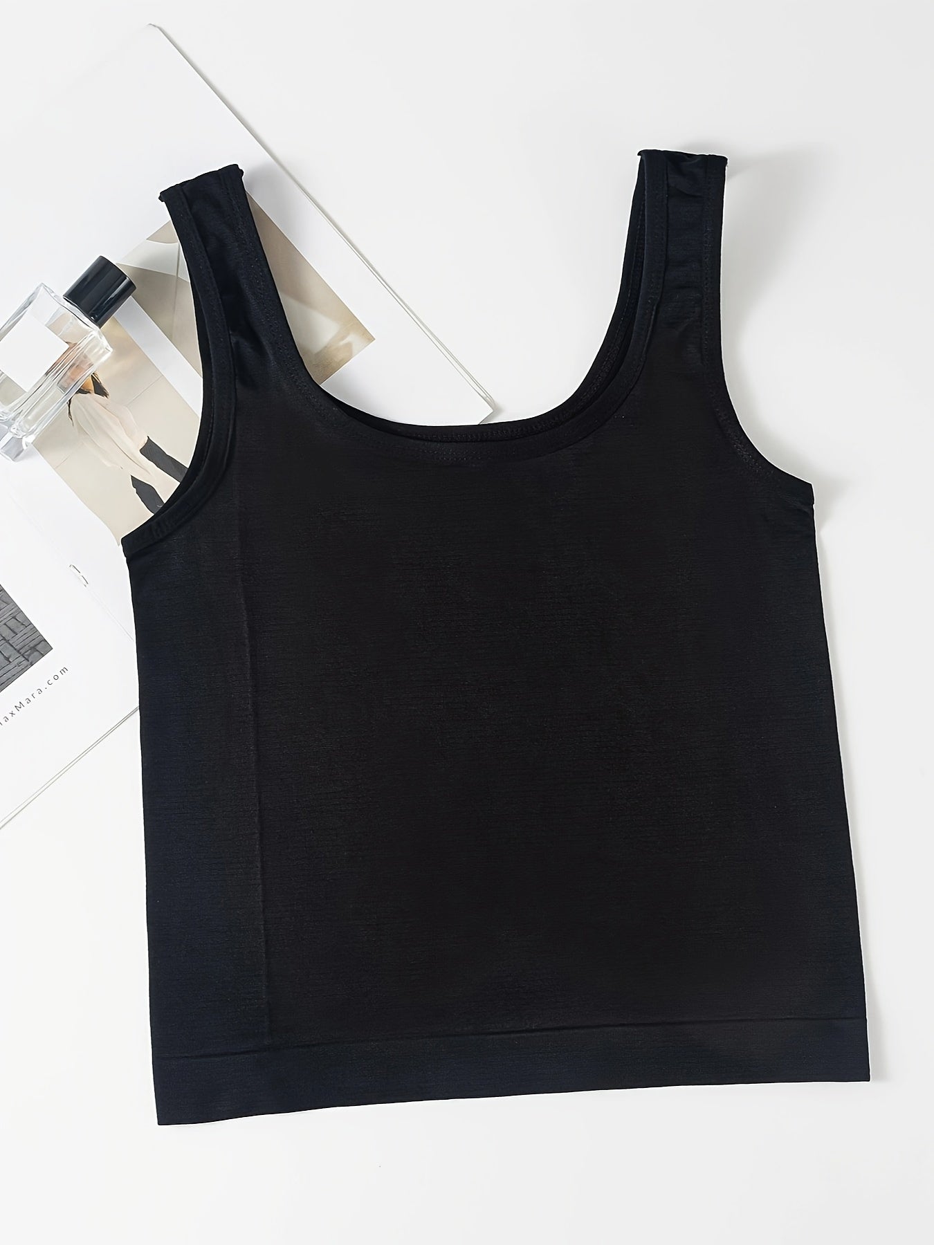 3pcs Solid Tank Tops Sleeveless Comfy Top Women's Lingerie