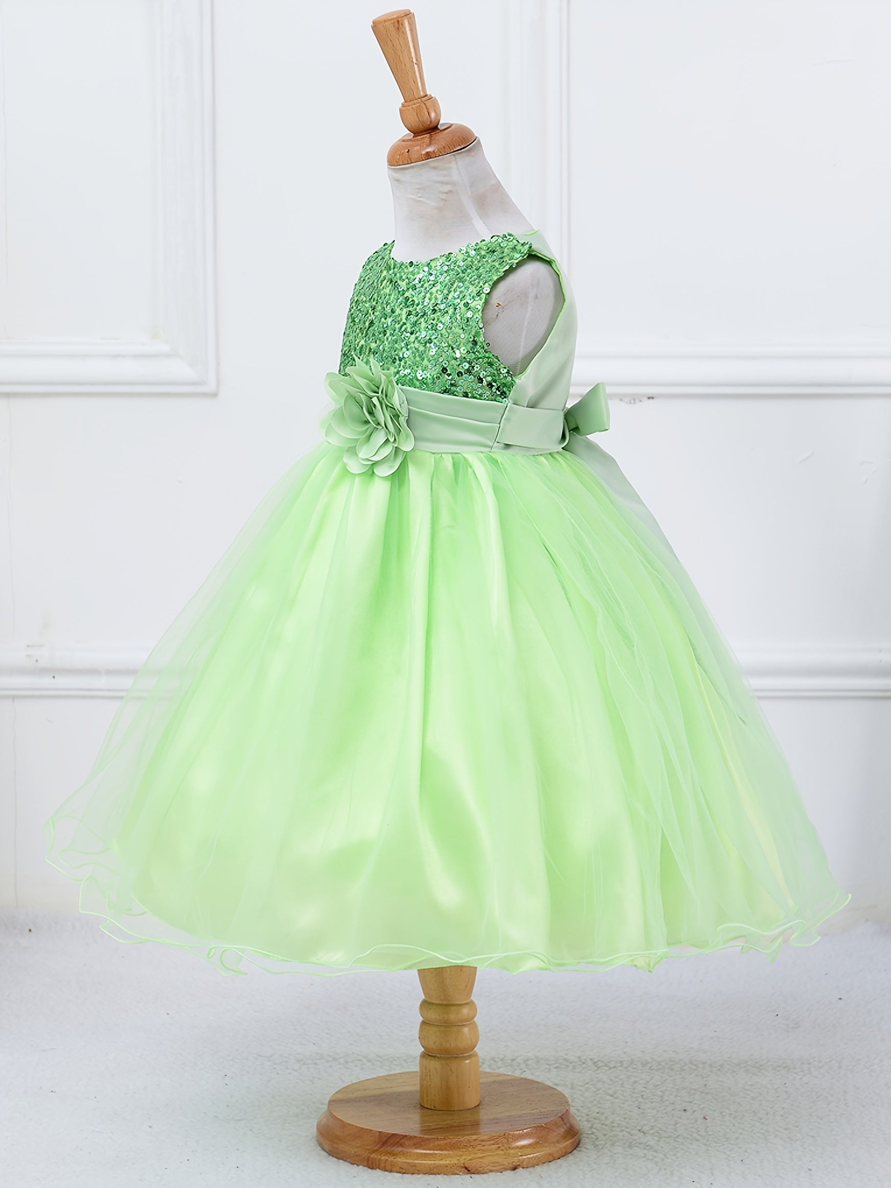 Toddler Girls Sequins Tutu Dress Princess Pageant Wedding