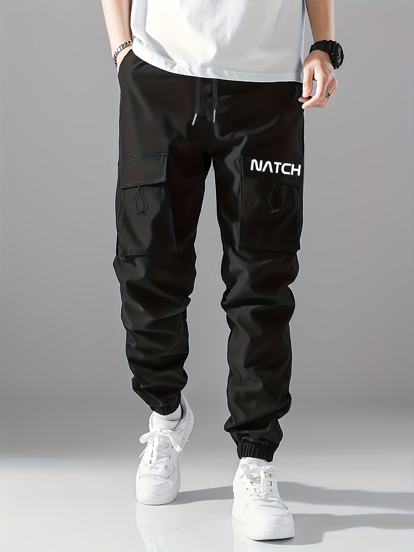 Men's Casual Cargo Pants with Flap Pocket