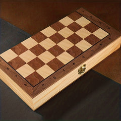 3 in 1 Chess Backgammon Checkers Set Solid Wood High Chess Wooden Chess