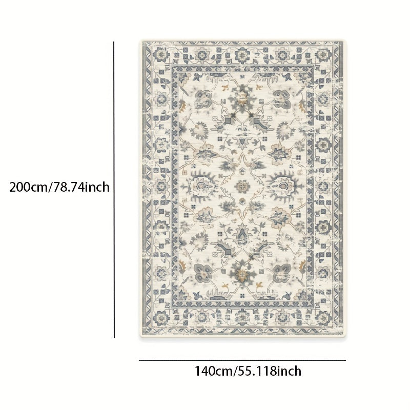 Vintage Persian Area Rug Boho Anti-Skid Soft Carpet