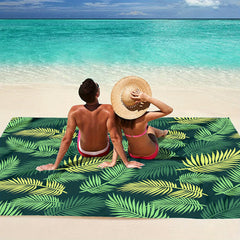 Waterproof Picnic Mat with Starfish and Shell Pattern for Camping