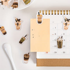 45pcs Vitality Milk Tea Decorative Stickers Scrapbooking Label Diary Stationery