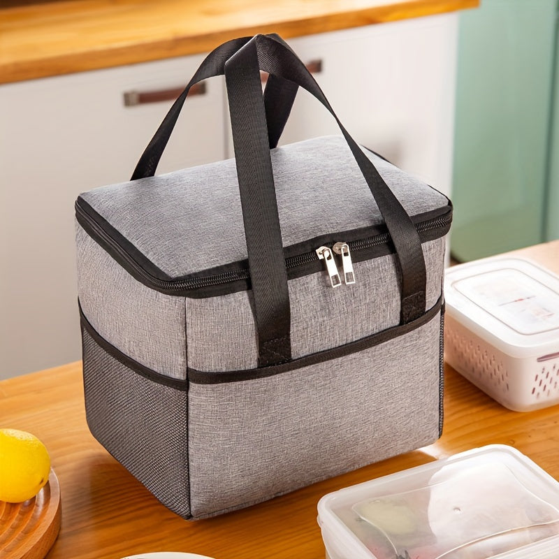 Large Insulated Lunch Bag Leak Proof Zipper Portable Lunch Box