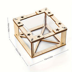 DIY Wooden Holographic Projector Science Kit 3D Invention Crafting